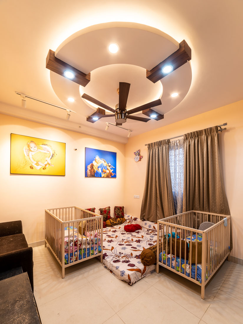 Solid Chittagong Teakwood 8-Seater Dining Space with Shoji Ceiling Grid | Bashundhara R/A Block C, Dhaka (Client 5)